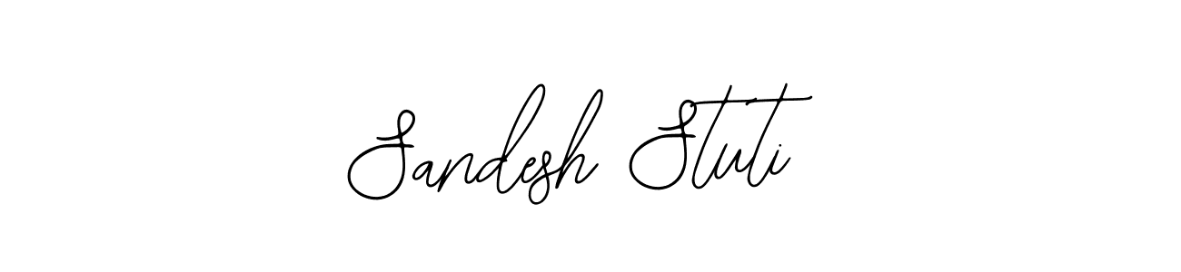 Make a beautiful signature design for name Sandesh Stuti. Use this online signature maker to create a handwritten signature for free. Sandesh Stuti signature style 12 images and pictures png
