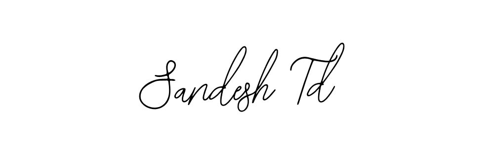 Make a beautiful signature design for name Sandesh Td. With this signature (Bearetta-2O07w) style, you can create a handwritten signature for free. Sandesh Td signature style 12 images and pictures png