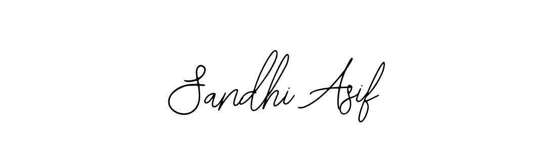 You should practise on your own different ways (Bearetta-2O07w) to write your name (Sandhi Asif) in signature. don't let someone else do it for you. Sandhi Asif signature style 12 images and pictures png