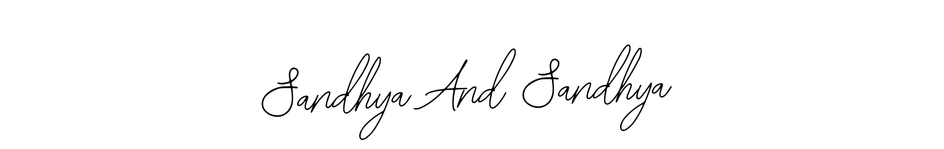 You should practise on your own different ways (Bearetta-2O07w) to write your name (Sandhya And Sandhya) in signature. don't let someone else do it for you. Sandhya And Sandhya signature style 12 images and pictures png