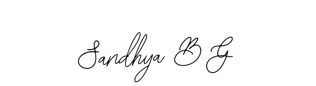 Also we have Sandhya B G name is the best signature style. Create professional handwritten signature collection using Bearetta-2O07w autograph style. Sandhya B G signature style 12 images and pictures png