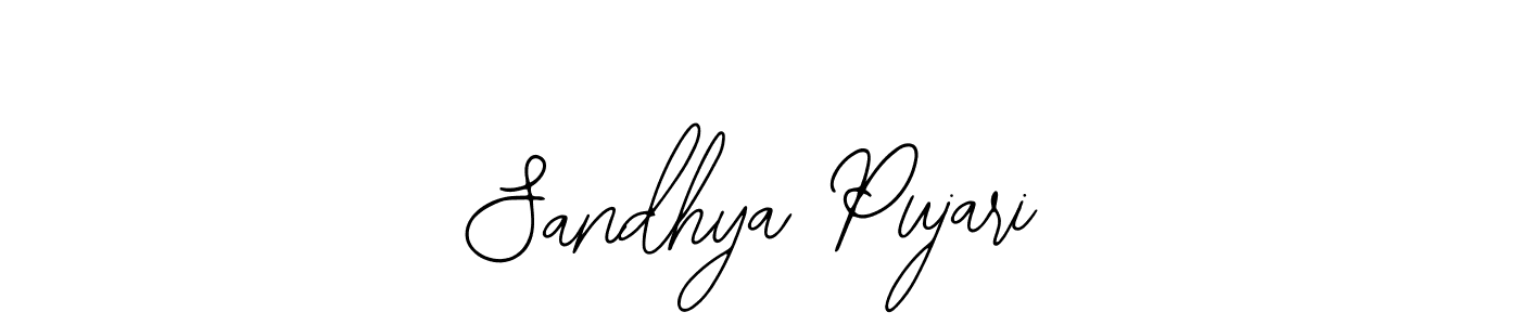 The best way (Bearetta-2O07w) to make a short signature is to pick only two or three words in your name. The name Sandhya Pujari include a total of six letters. For converting this name. Sandhya Pujari signature style 12 images and pictures png