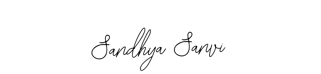 Use a signature maker to create a handwritten signature online. With this signature software, you can design (Bearetta-2O07w) your own signature for name Sandhya Sanvi. Sandhya Sanvi signature style 12 images and pictures png
