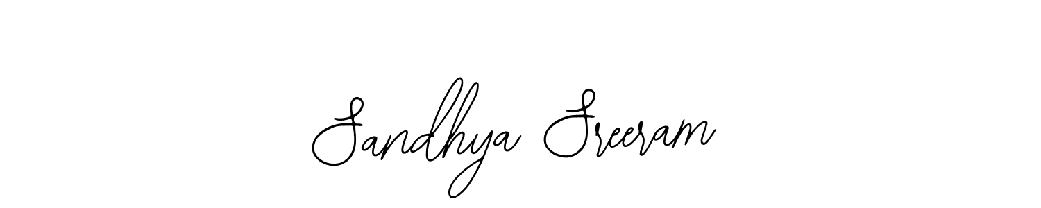 How to make Sandhya Sreeram name signature. Use Bearetta-2O07w style for creating short signs online. This is the latest handwritten sign. Sandhya Sreeram signature style 12 images and pictures png