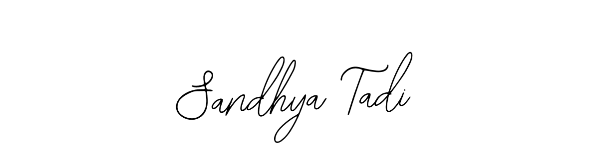 Use a signature maker to create a handwritten signature online. With this signature software, you can design (Bearetta-2O07w) your own signature for name Sandhya Tadi. Sandhya Tadi signature style 12 images and pictures png