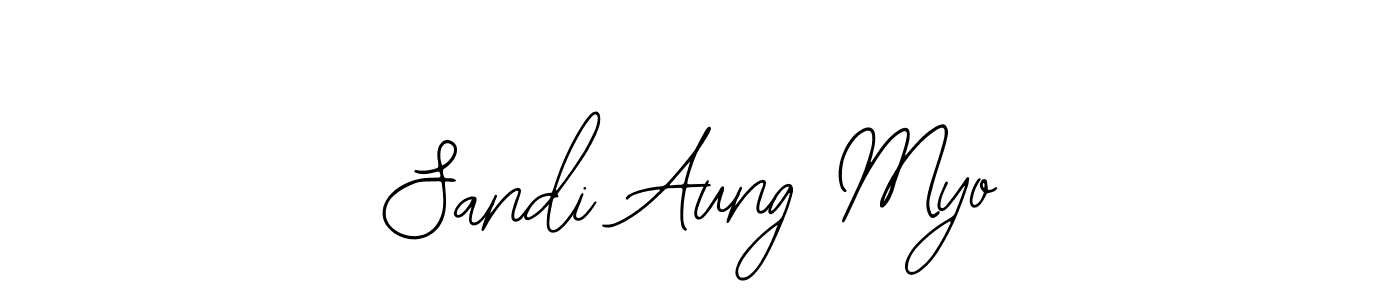 You should practise on your own different ways (Bearetta-2O07w) to write your name (Sandi Aung Myo) in signature. don't let someone else do it for you. Sandi Aung Myo signature style 12 images and pictures png