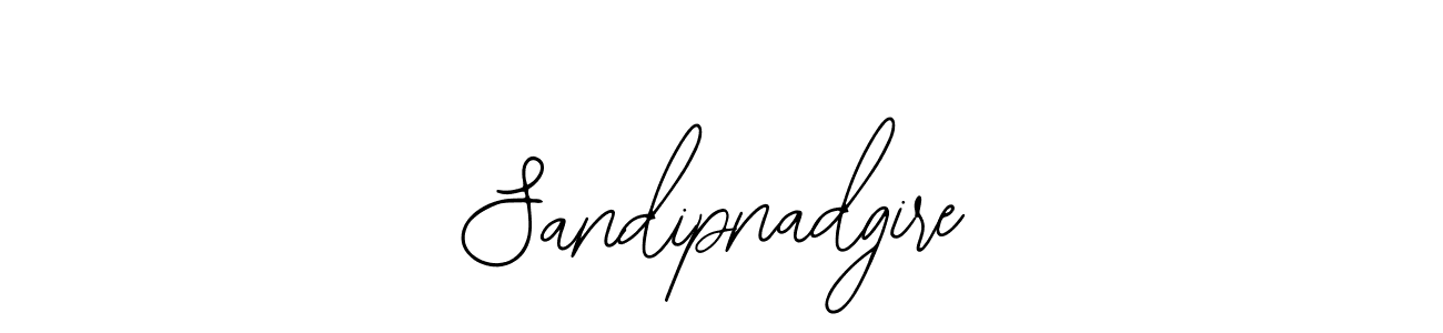 How to make Sandipnadgire name signature. Use Bearetta-2O07w style for creating short signs online. This is the latest handwritten sign. Sandipnadgire signature style 12 images and pictures png