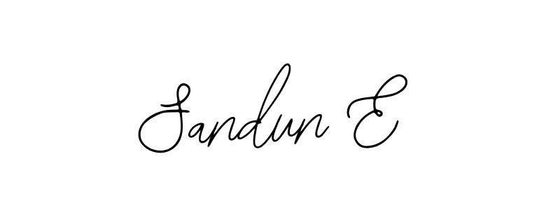 if you are searching for the best signature style for your name Sandun E. so please give up your signature search. here we have designed multiple signature styles  using Bearetta-2O07w. Sandun E signature style 12 images and pictures png