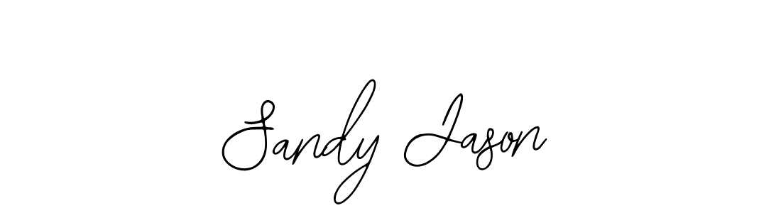 How to make Sandy Jason name signature. Use Bearetta-2O07w style for creating short signs online. This is the latest handwritten sign. Sandy Jason signature style 12 images and pictures png