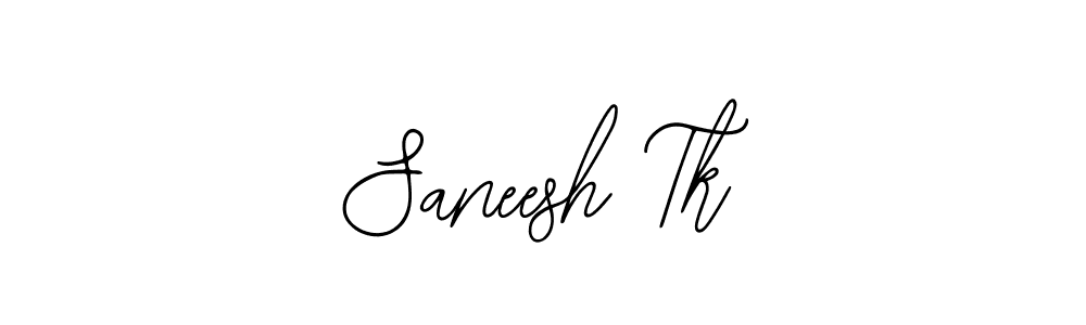 Use a signature maker to create a handwritten signature online. With this signature software, you can design (Bearetta-2O07w) your own signature for name Saneesh Tk. Saneesh Tk signature style 12 images and pictures png