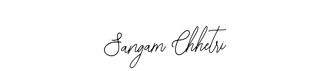 Use a signature maker to create a handwritten signature online. With this signature software, you can design (Bearetta-2O07w) your own signature for name Sangam Chhetri. Sangam Chhetri signature style 12 images and pictures png