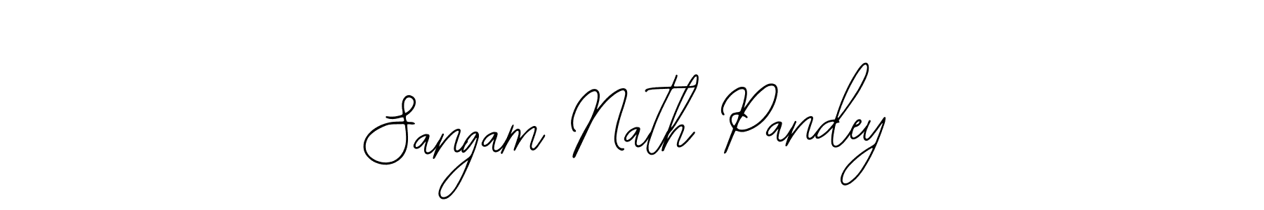 How to make Sangam Nath Pandey name signature. Use Bearetta-2O07w style for creating short signs online. This is the latest handwritten sign. Sangam Nath Pandey signature style 12 images and pictures png