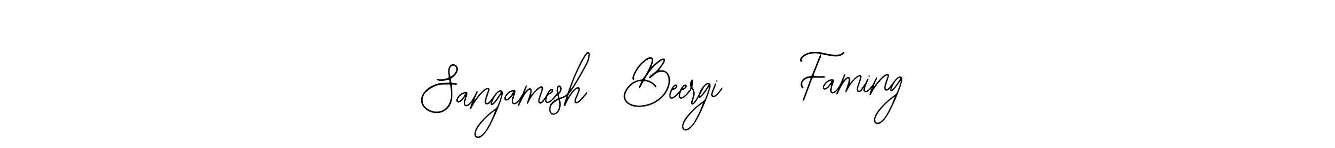 See photos of Sangamesh  Beergi    Faming official signature by Spectra . Check more albums & portfolios. Read reviews & check more about Bearetta-2O07w font. Sangamesh  Beergi    Faming signature style 12 images and pictures png