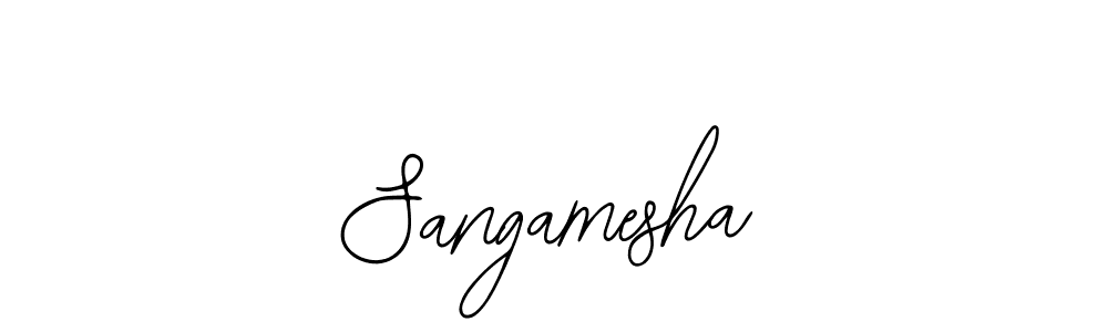 How to make Sangamesha signature? Bearetta-2O07w is a professional autograph style. Create handwritten signature for Sangamesha name. Sangamesha signature style 12 images and pictures png