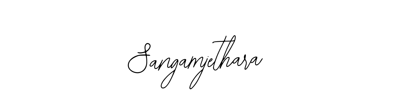 The best way (Bearetta-2O07w) to make a short signature is to pick only two or three words in your name. The name Sangamjethara include a total of six letters. For converting this name. Sangamjethara signature style 12 images and pictures png