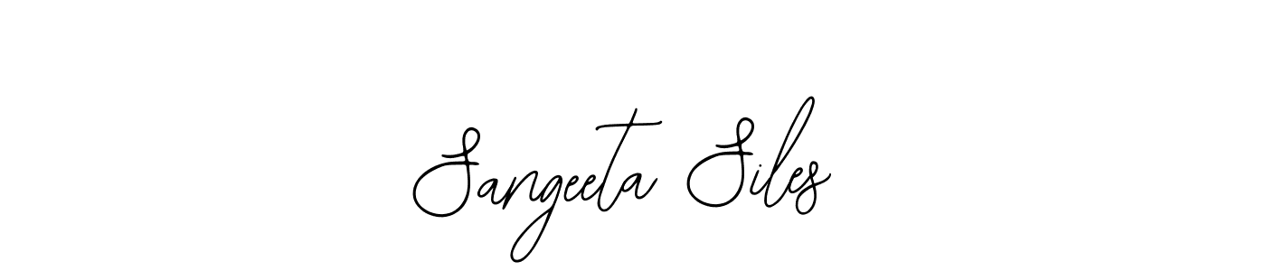 The best way (Bearetta-2O07w) to make a short signature is to pick only two or three words in your name. The name Sangeeta Siles include a total of six letters. For converting this name. Sangeeta Siles signature style 12 images and pictures png