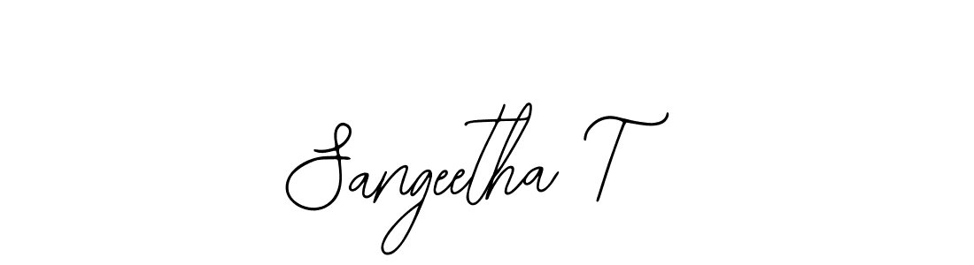 Bearetta-2O07w is a professional signature style that is perfect for those who want to add a touch of class to their signature. It is also a great choice for those who want to make their signature more unique. Get Sangeetha T name to fancy signature for free. Sangeetha T signature style 12 images and pictures png