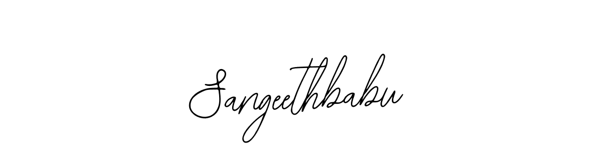 Use a signature maker to create a handwritten signature online. With this signature software, you can design (Bearetta-2O07w) your own signature for name Sangeethbabu. Sangeethbabu signature style 12 images and pictures png