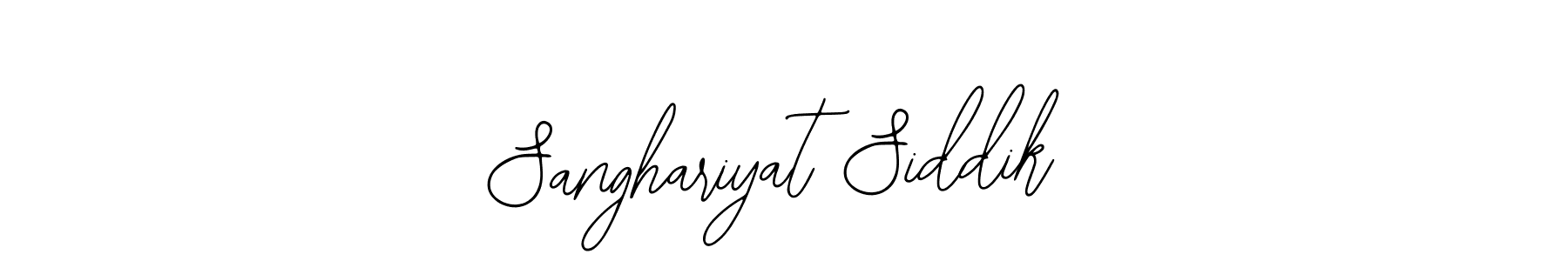 Use a signature maker to create a handwritten signature online. With this signature software, you can design (Bearetta-2O07w) your own signature for name Sanghariyat Siddik. Sanghariyat Siddik signature style 12 images and pictures png