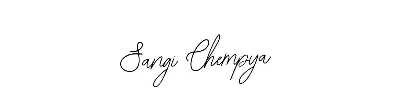 Also You can easily find your signature by using the search form. We will create Sangi Chempya name handwritten signature images for you free of cost using Bearetta-2O07w sign style. Sangi Chempya signature style 12 images and pictures png