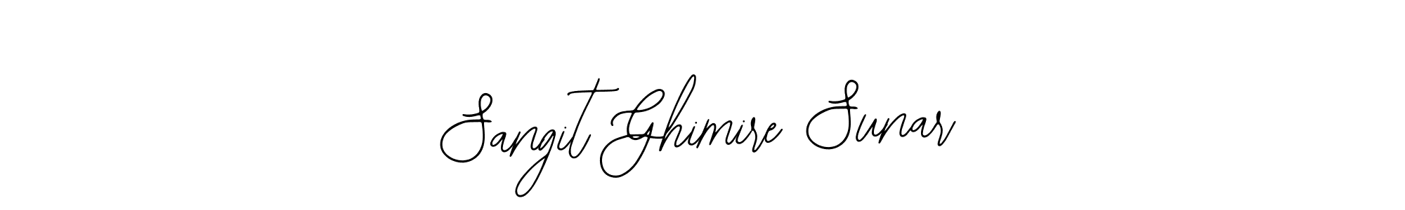How to make Sangit Ghimire Sunar name signature. Use Bearetta-2O07w style for creating short signs online. This is the latest handwritten sign. Sangit Ghimire Sunar signature style 12 images and pictures png