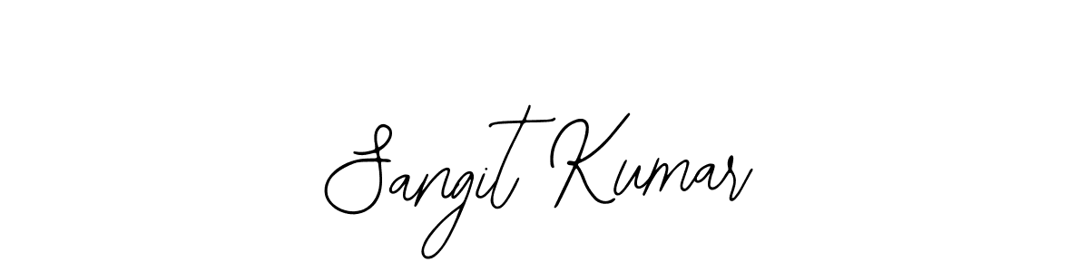 You should practise on your own different ways (Bearetta-2O07w) to write your name (Sangit Kumar) in signature. don't let someone else do it for you. Sangit Kumar signature style 12 images and pictures png