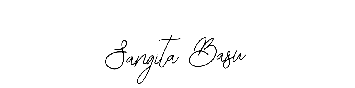 The best way (Bearetta-2O07w) to make a short signature is to pick only two or three words in your name. The name Sangita Basu include a total of six letters. For converting this name. Sangita Basu signature style 12 images and pictures png