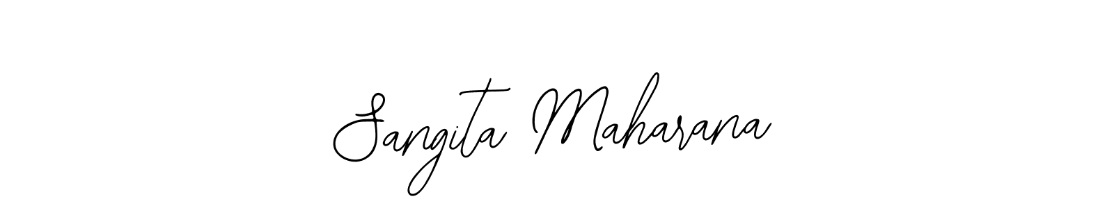 You should practise on your own different ways (Bearetta-2O07w) to write your name (Sangita Maharana) in signature. don't let someone else do it for you. Sangita Maharana signature style 12 images and pictures png