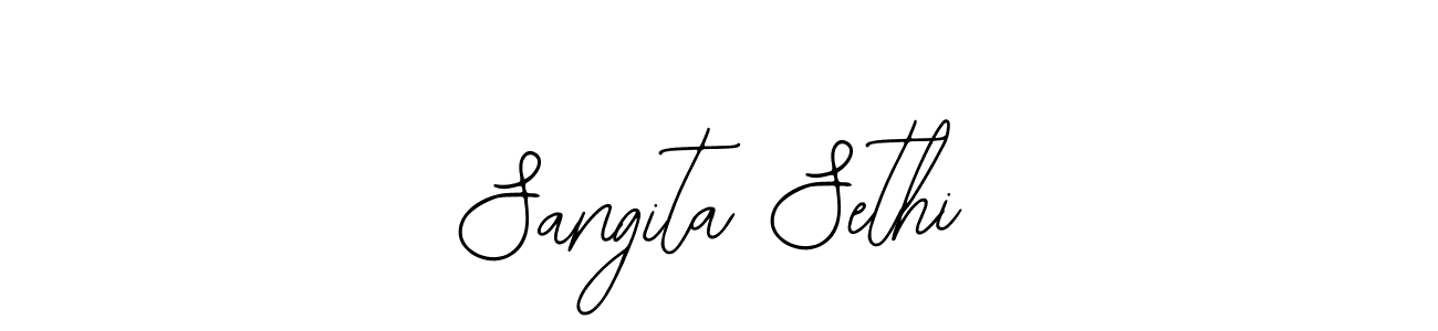 How to make Sangita Sethi signature? Bearetta-2O07w is a professional autograph style. Create handwritten signature for Sangita Sethi name. Sangita Sethi signature style 12 images and pictures png