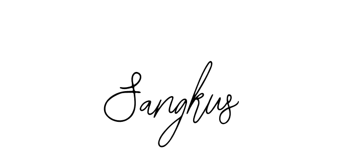 You should practise on your own different ways (Bearetta-2O07w) to write your name (Sangkus) in signature. don't let someone else do it for you. Sangkus signature style 12 images and pictures png