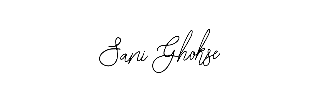 Similarly Bearetta-2O07w is the best handwritten signature design. Signature creator online .You can use it as an online autograph creator for name Sani Ghokse. Sani Ghokse signature style 12 images and pictures png