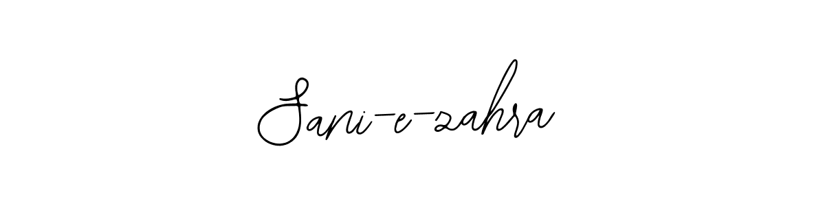 Use a signature maker to create a handwritten signature online. With this signature software, you can design (Bearetta-2O07w) your own signature for name Sani-e-zahra. Sani-e-zahra signature style 12 images and pictures png