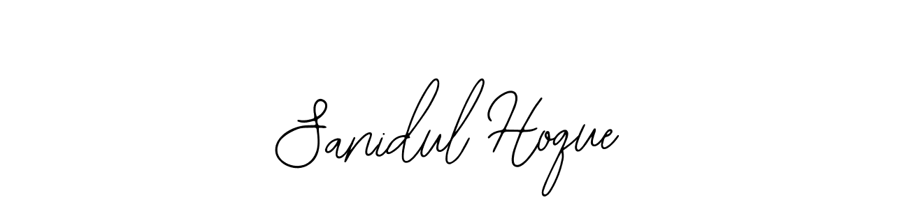 The best way (Bearetta-2O07w) to make a short signature is to pick only two or three words in your name. The name Sanidul Hoque include a total of six letters. For converting this name. Sanidul Hoque signature style 12 images and pictures png