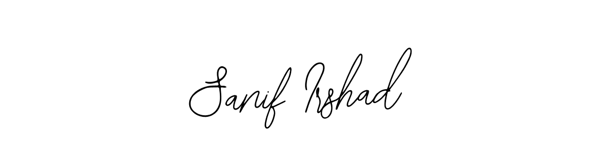How to make Sanif Irshad name signature. Use Bearetta-2O07w style for creating short signs online. This is the latest handwritten sign. Sanif Irshad signature style 12 images and pictures png