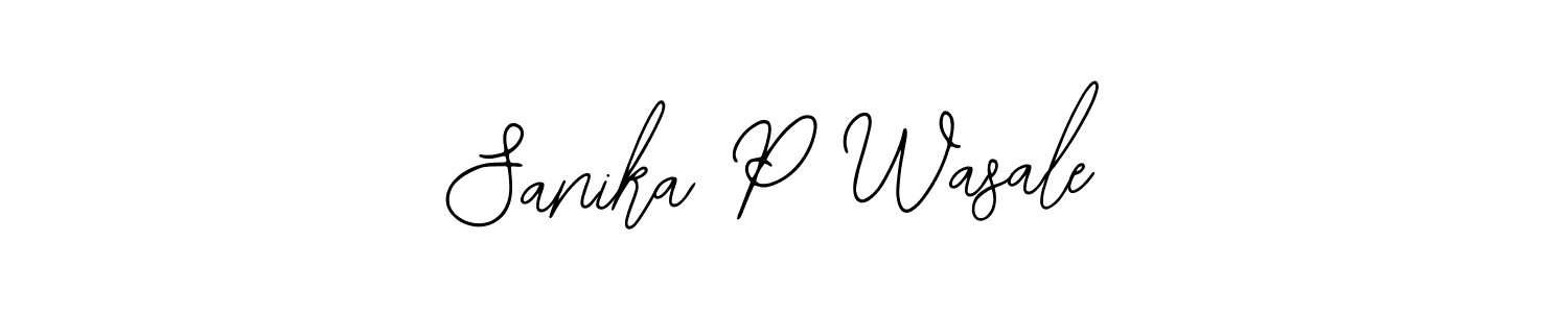 You should practise on your own different ways (Bearetta-2O07w) to write your name (Sanika P Wasale) in signature. don't let someone else do it for you. Sanika P Wasale signature style 12 images and pictures png