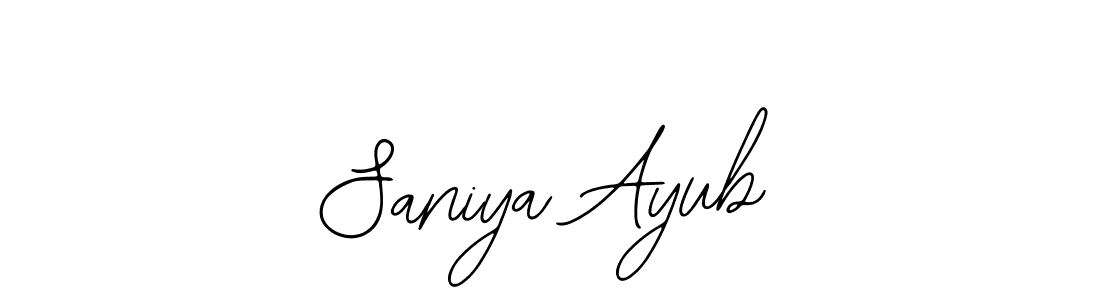 Bearetta-2O07w is a professional signature style that is perfect for those who want to add a touch of class to their signature. It is also a great choice for those who want to make their signature more unique. Get Saniya Ayub name to fancy signature for free. Saniya Ayub signature style 12 images and pictures png