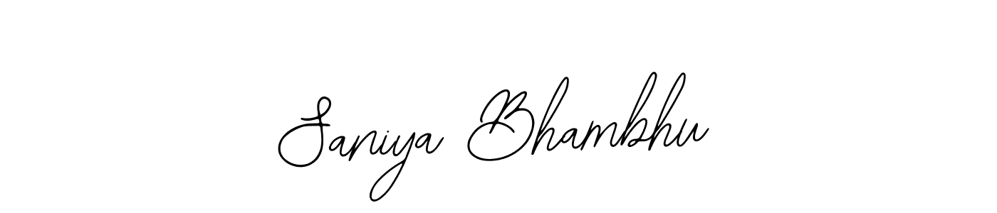 Make a beautiful signature design for name Saniya Bhambhu. With this signature (Bearetta-2O07w) style, you can create a handwritten signature for free. Saniya Bhambhu signature style 12 images and pictures png