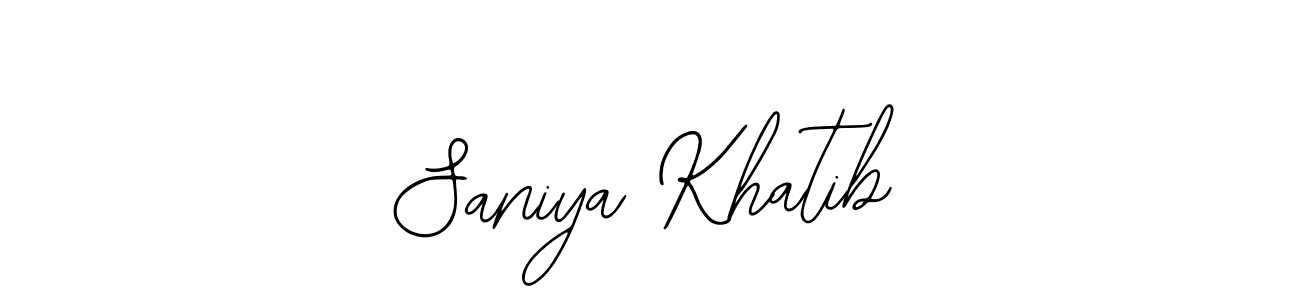 Also You can easily find your signature by using the search form. We will create Saniya Khatib name handwritten signature images for you free of cost using Bearetta-2O07w sign style. Saniya Khatib signature style 12 images and pictures png
