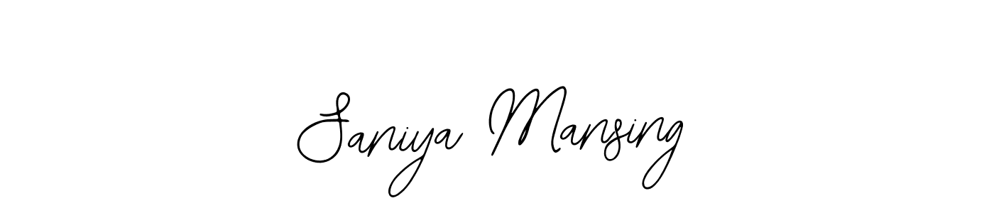 How to make Saniya Mansing name signature. Use Bearetta-2O07w style for creating short signs online. This is the latest handwritten sign. Saniya Mansing signature style 12 images and pictures png