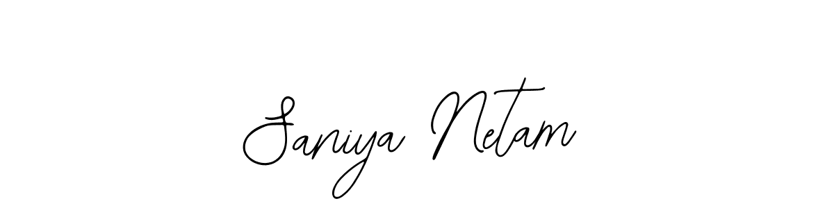 You should practise on your own different ways (Bearetta-2O07w) to write your name (Saniya Netam) in signature. don't let someone else do it for you. Saniya Netam signature style 12 images and pictures png