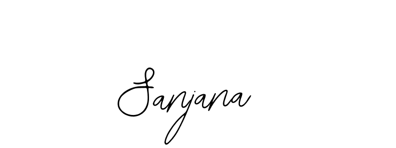 How to make Sanjana  name signature. Use Bearetta-2O07w style for creating short signs online. This is the latest handwritten sign. Sanjana  signature style 12 images and pictures png