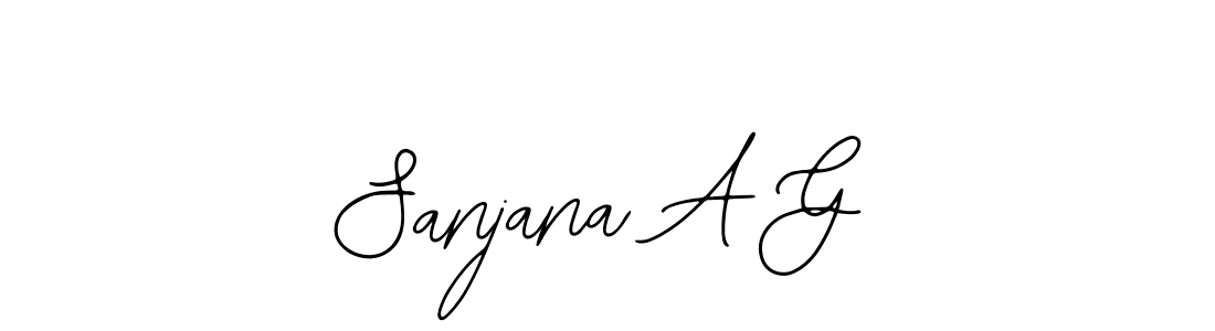 Bearetta-2O07w is a professional signature style that is perfect for those who want to add a touch of class to their signature. It is also a great choice for those who want to make their signature more unique. Get Sanjana A G name to fancy signature for free. Sanjana A G signature style 12 images and pictures png