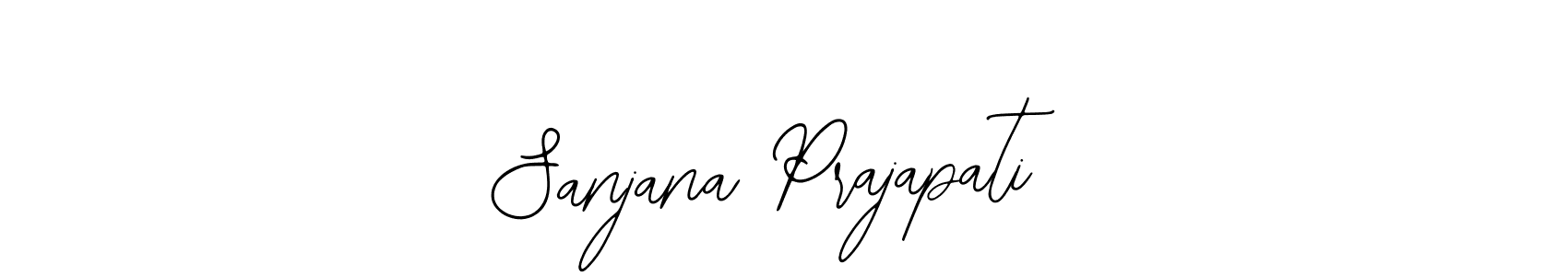 You should practise on your own different ways (Bearetta-2O07w) to write your name (Sanjana Prajapati) in signature. don't let someone else do it for you. Sanjana Prajapati signature style 12 images and pictures png