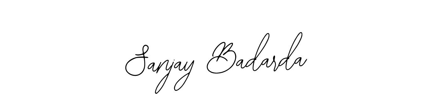 You should practise on your own different ways (Bearetta-2O07w) to write your name (Sanjay Badarda) in signature. don't let someone else do it for you. Sanjay Badarda signature style 12 images and pictures png
