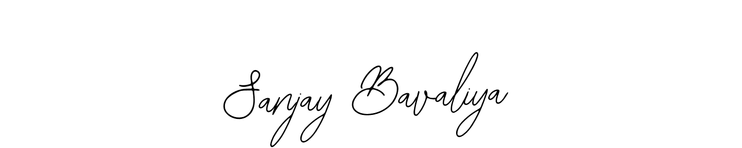 You should practise on your own different ways (Bearetta-2O07w) to write your name (Sanjay Bavaliya) in signature. don't let someone else do it for you. Sanjay Bavaliya signature style 12 images and pictures png
