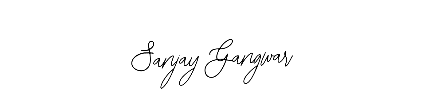 How to make Sanjay Gangwar name signature. Use Bearetta-2O07w style for creating short signs online. This is the latest handwritten sign. Sanjay Gangwar signature style 12 images and pictures png