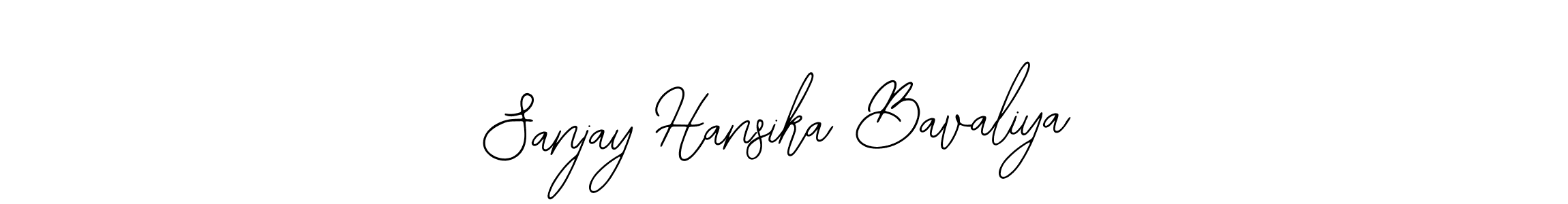 Also You can easily find your signature by using the search form. We will create Sanjay Hansika Bavaliya name handwritten signature images for you free of cost using Bearetta-2O07w sign style. Sanjay Hansika Bavaliya signature style 12 images and pictures png