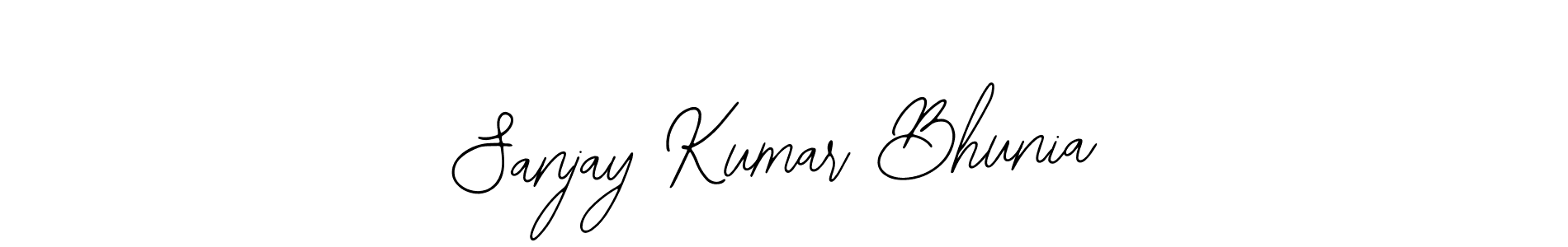 You should practise on your own different ways (Bearetta-2O07w) to write your name (Sanjay Kumar Bhunia) in signature. don't let someone else do it for you. Sanjay Kumar Bhunia signature style 12 images and pictures png