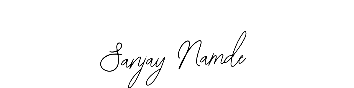 How to make Sanjay Namde name signature. Use Bearetta-2O07w style for creating short signs online. This is the latest handwritten sign. Sanjay Namde signature style 12 images and pictures png