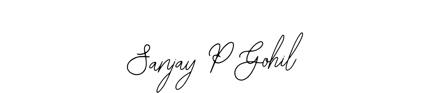 Use a signature maker to create a handwritten signature online. With this signature software, you can design (Bearetta-2O07w) your own signature for name Sanjay P Gohil. Sanjay P Gohil signature style 12 images and pictures png